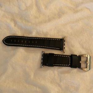 Black leather Watch bands for iWatch series 3